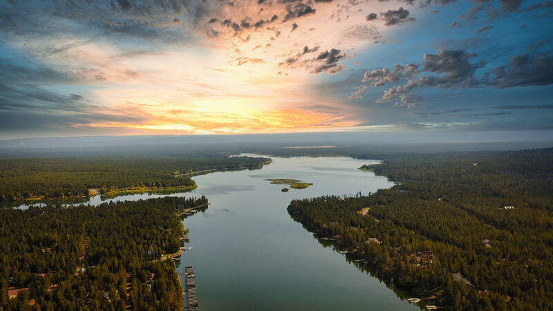 Aerial of Island Park backcountry trails