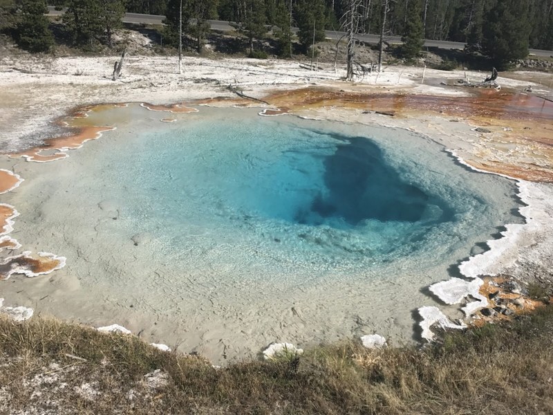 Yellowstone geyser basin near the west entrance