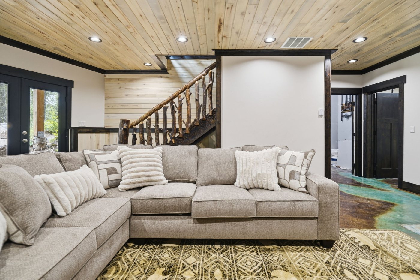 The Treehouse — lower level family room, full view